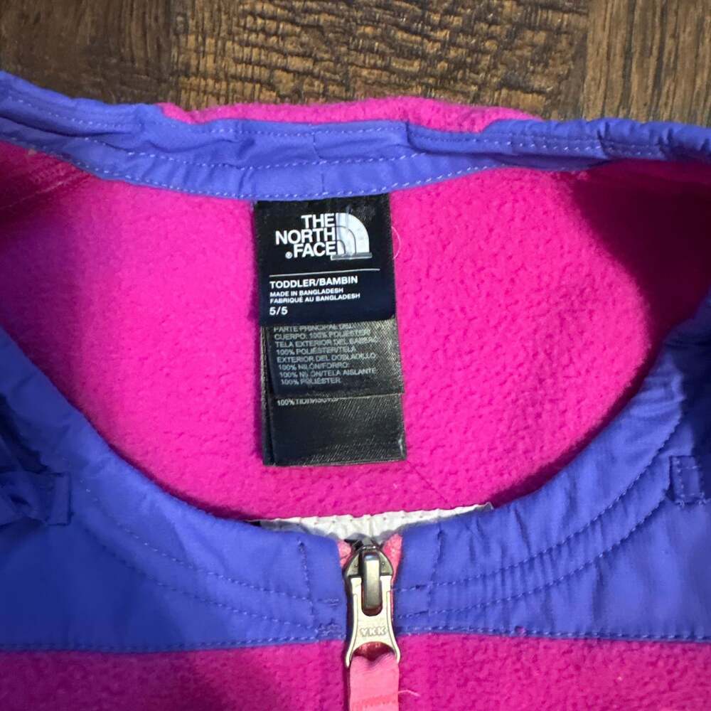 Vintage 90s The North Face Colorblock Fleece Pullover Jacket Purple Pink